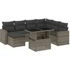 Image de vidaXL - 8-delige - Loungeset - met - kussens - poly - rattan - grijs