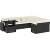 Image de vidaXL - 10-delige - Loungeset - met - kussens - poly - rattan - zwart