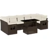 Image de vidaXL - 8-delige - Loungeset - met - kussens - poly - rattan - bruin