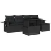 Image de vidaXL - 6-delige - Loungeset - met - kussens - poly - rattan - zwart