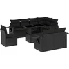 Image de vidaXL - 9-delige - Loungeset - met - kussens - poly - rattan - zwart