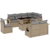 Image de vidaXL - 9-delige - Loungeset - met - kussens - poly - rattan - beige