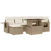Image de vidaXL - 7-delige - Loungeset - met - kussens - poly - rattan - beige