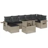 Image de vidaXL - 8-delige - Loungeset - met - kussens - poly - rattan - lichtgrijs