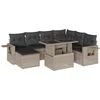 Image de vidaXL - 8-delige - Loungeset - met - kussens - poly - rattan - lichtgrijs