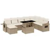 Image de vidaXL - 9-delige - Loungeset - met - kussens - poly - rattan - beige