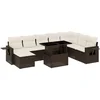 Image de vidaXL - 9-delige - Loungeset - met - kussens - poly - rattan - bruin