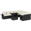Image de vidaXL - 10-delige - Loungeset - met - kussens - poly - rattan - zwart