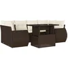 Image de vidaXL - 7-delige - Loungeset - met - kussens - poly - rattan - bruin