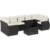Image de vidaXL - 8-delige - Loungeset - met - kussens - poly - rattan - zwart
