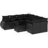 Image de vidaXL - 9-delige - Loungeset - met - kussens - poly - rattan - zwart