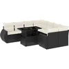 Image de vidaXL - 9-delige - Loungeset - met - kussens - poly - rattan - zwart