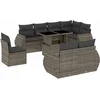 Image de vidaXL - 9-delige - Loungeset - met - kussens - poly - rattan - grijs