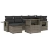 Image de vidaXL - 7-delige - Loungeset - met - kussens - poly - rattan - grijs