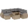 Image de vidaXL - 8-delige - Loungeset - met - kussens - poly - rattan - beige