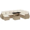 Image de vidaXL - 9-delige - Loungeset - met - kussens - poly - rattan - beige