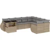 Image de vidaXL - 10-delige - Loungeset - met - kussens - poly - rattan - beige