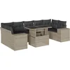 Image de vidaXL - 8-delige - Loungeset - met - kussens - poly - rattan - lichtgrijs