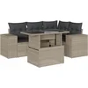 Image de vidaXL - 5-delige - Loungeset - met - kussens - poly - rattan - lichtgrijs