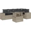 Image de vidaXL - 6-delige - Loungeset - met - kussens - poly - rattan - lichtgrijs