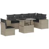 Image de vidaXL - 7-delige - Loungeset - met - kussens - poly - rattan - lichtgrijs