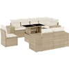 Image de vidaXL - 9-delige - Loungeset - met - kussens - poly - rattan - beige
