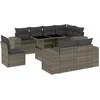 Image de vidaXL - 9-delige - Loungeset - met - kussens - poly - rattan - grijs
