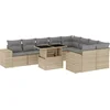 Image de vidaXL - 10-delige - Loungeset - met - kussens - poly - rattan - beige