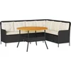 Image de vidaXL - 2-delige - Loungeset - met - kussens - poly - rattan - zwart