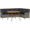 Image de vidaXL - 2-delige - Loungeset - met - kussens - poly - rattan - grijs