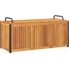 Image de vidaXL - Kussenbox - 110x45x42/53 - cm - massief - acaciahout - en - staal