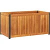 Image de vidaXL - Plantenbak - 85x45x44 - cm - massief - acaciahout - en - staal