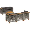 Image de vidaXL - 6-delige - Loungeset - met - kussens - poly - rattan - grijs