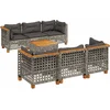 Image de vidaXL - 7-delige - Loungeset - met - kussens - poly - rattan - grijs