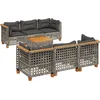 Image de vidaXL - 8-delige - Loungeset - met - kussens - poly - rattan - grijs