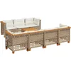 Image de vidaXL - 8-delige - Loungeset - met - kussens - poly - rattan - beige