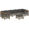 Image de vidaXL - 8-delige - Loungeset - met - kussens - poly - rattan - grijs