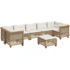 Image de vidaXL - 8-delige - Loungeset - met - kussens - poly - rattan - beige