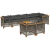 Image de vidaXL - 9-delige - Loungeset - met - kussens - poly - rattan - grijs