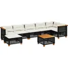 Image de vidaXL - 8-delige - Loungeset - met - kussens - poly - rattan - zwart
