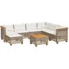 Image de vidaXL - 8-delige - Loungeset - met - kussens - poly - rattan - beige