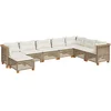 Image de vidaXL - 8-delige - Loungeset - met - kussens - poly - rattan - beige