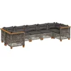 Image de vidaXL - 7-delige - Loungeset - met - kussens - poly - rattan - grijs
