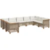 Image de vidaXL - 9-delige - Loungeset - met - kussens - poly - rattan - beige