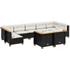 Image de vidaXL - 9-delige - Loungeset - met - kussens - poly - rattan - zwart
