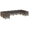 Image de vidaXL - 10-delige - Loungeset - met - kussens - poly - rattan - grijs