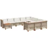 Image de vidaXL - 11-delige - Tuinset - met - kussens - poly - rattan - beige