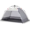 Image de vidaXL - strandtent - 2-persoons - waterdicht - snelontgrendeling - grijs