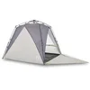 Image de vidaXL - Strandtent - 4-persoons - waterdicht - snelontgrendeling - grijs