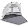 Image de vidaXL - Strandtent - 2-persoons - waterdicht - snelontgrendeling - grijs